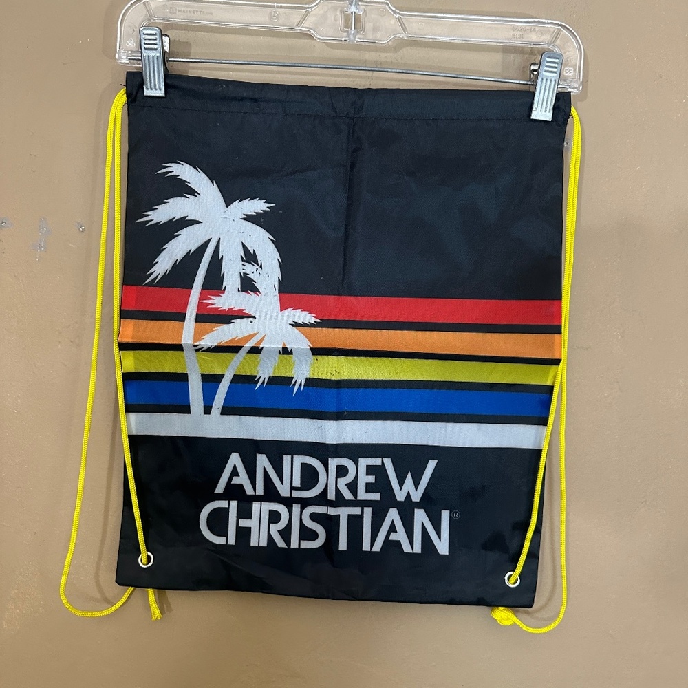 Andrew Christian Knapsack  18 x 13.5" Gently used Nylon blend no fabric tag